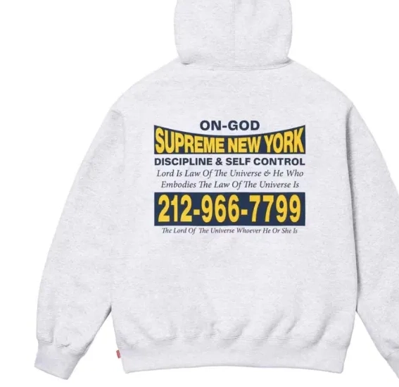 XL L M FW24 ON GOD HOODED S Black&Grey SWEATSHIRT Sapphire 0801